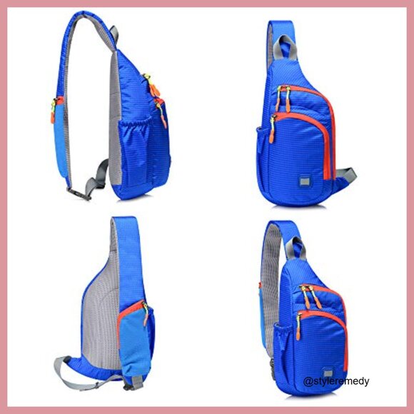 Waterproof Nylon Sling Backpack Crossbody Daypack with Multiple Pockets main image 5